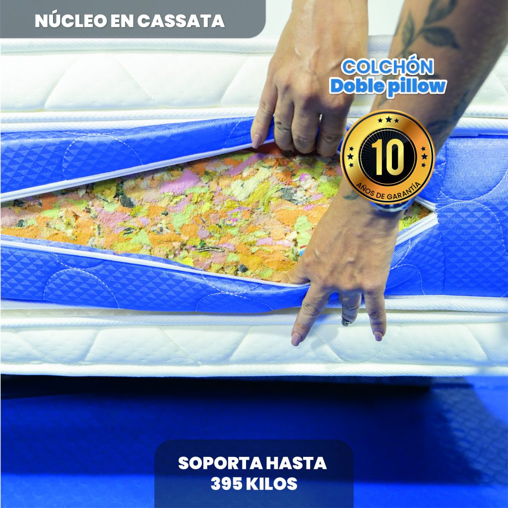 Colchón Doble Pillow Cassata para descansar suavemente