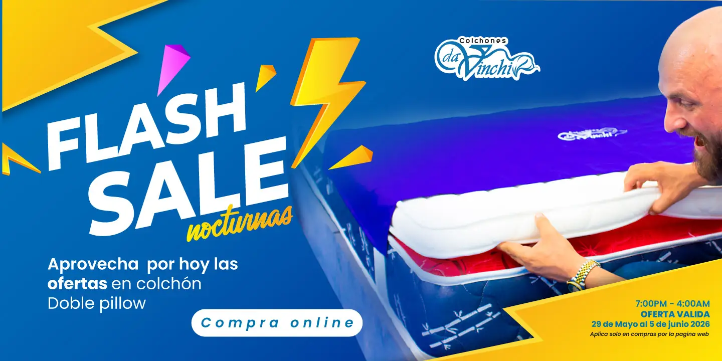 oferta flash colchones doble pillow davinchi